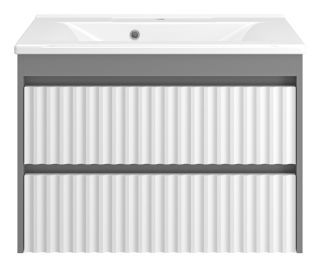 Подвесная тумба под раковину Brevita Balaton BAL-06080-01-012Я 80см белый/серый